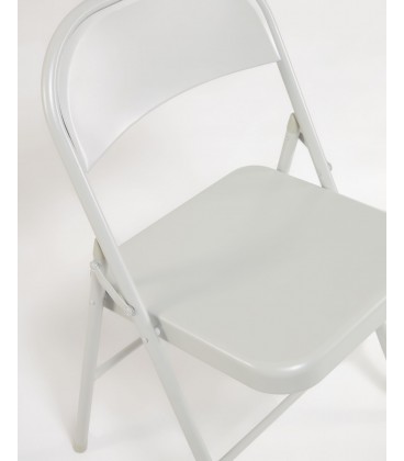 Складное кресло Aidana светло-серое металлическое