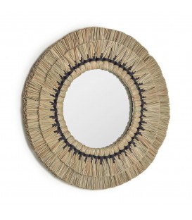Круглое зеркало Akila из натуральных волокон 60 см
