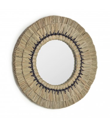 Круглое зеркало Akila из натуральных волокон 60 см