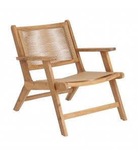 Кресло Geralda из дерева акации с натуральной отделкой