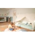 Maralis Кровать-вигвам из массива бука с белой отделкой 90 x 190 см