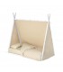 Maralis Кровать-вигвам из массива бука с белой отделкой 70 x 140 см