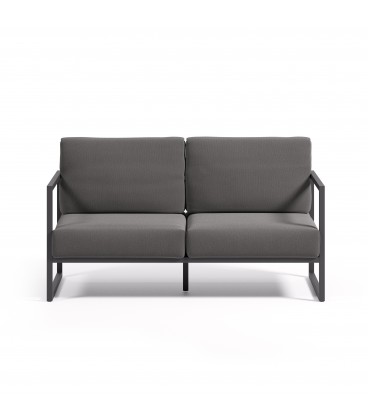 Comova Уличный 2-местный диван темно-серый с черным алюминиевым каркасом 150 см