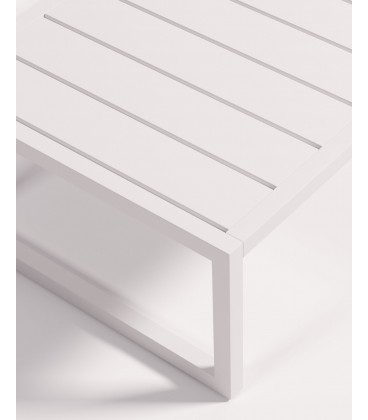 Comova Журнальный столик для улицы из белого алюминия 60 x 114 см