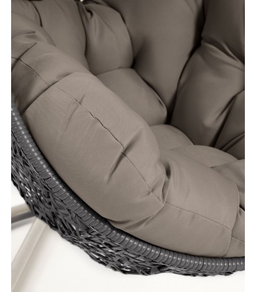 Florina Подвесное кресло с светло-серой ножкой темно-серое
