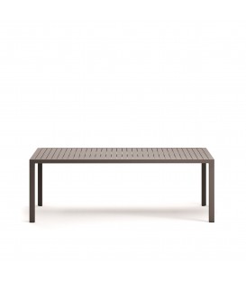 Culip Алюминиевый уличный стол с порошковым покрытием коричневого цвета 220 x 100 см