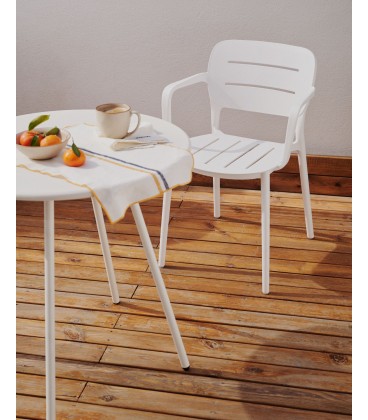 Садовый стул Morella из белого пластика