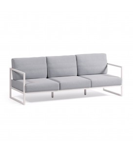 Comova Уличный 3-х местный диван сине-серый с белым алюминиевым каркасом 222 см