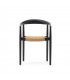 Ydalia Садовый стул из черного тика и натуральной веревки