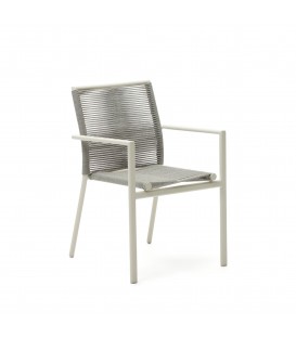 Culip Садовый стул из алюминия и шнура в белом цвете