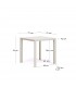 Culip Алюминиевый уличный стол с порошковым покрытием белого цвета 77 x 77 см