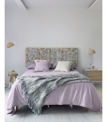 Nacha Чехол для подушки из хлопка и льна розового цвета 45 x 45 см