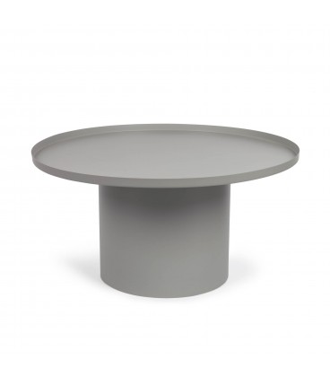 Круглый журнальный столик Fleksa из серого металла Ø 72 см