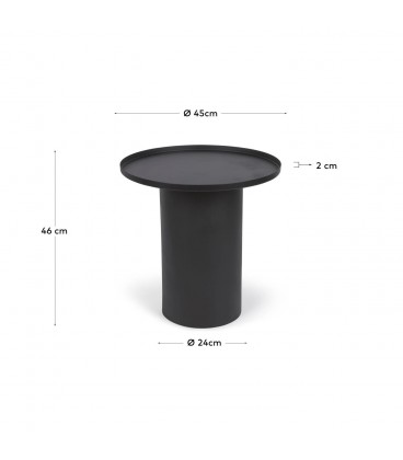 Столик журнальный Fleksa круглый из черного металла Ø 45 см