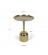 Приставной столик Adaluz из металла золотого цвета Ø 37 см