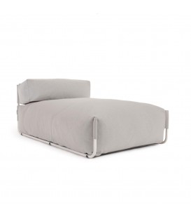 Square пуф-шезлонг со спинкой 165x101см, светло-серый, для садового модульного дивана