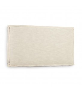 Изголовье из льняной ткани белого цвета Tanit со съемным чехлом 206 x 106 см