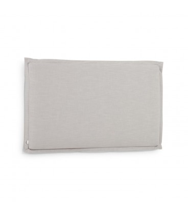 Изголовье из льняной ткани серого цвета Tanit со съемным чехлом 186 x 106 см