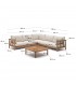 Комплект Sacova, 5-местный угловой диван и журнальный столик из массива эвкалипта