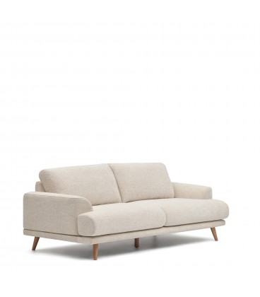 Karin Двухместный белый диван с ножками из массива бука 210 см