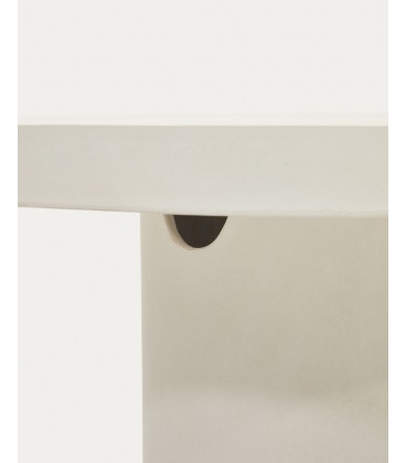 Aiguablava Круглый стол из белого цемента Ø 90 см