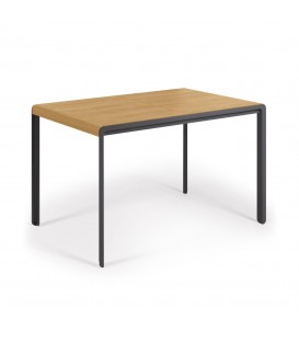 Раздвижной стол Nadyria с дубовым шпоном и стальными ножками120 (160) x 80 cm