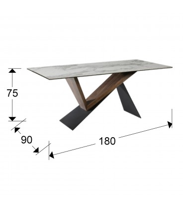 Обеденный стол Noa 180x90 см