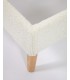Кровать Lydia из ткани букле белого цвета на ножках из массива бука 160 x 200 см