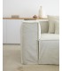 Льняной чехол для подушки Blok белый цвет 30 x 50 см