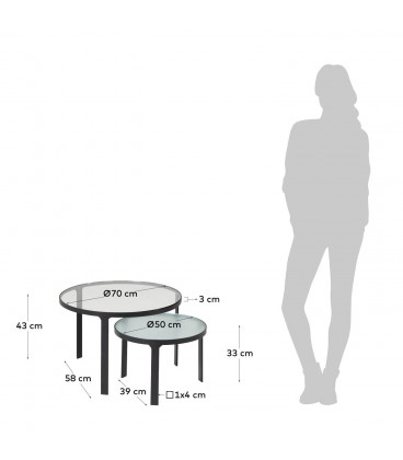 Набор столиков Oni Ø 70 cm / Ø 50 cm