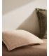 Rut Чехол на подушку из бежевого льна и хлопка 45 x 45 см