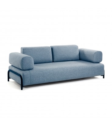 3-местный синий диван Compo
