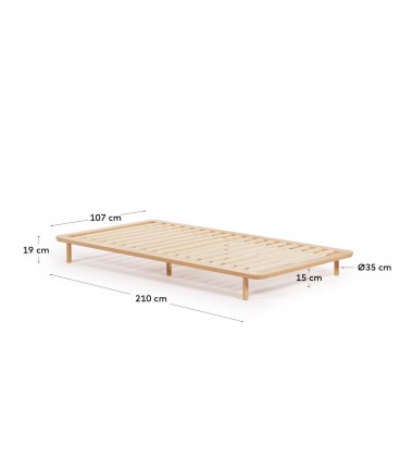 Кровать Anielle из массива ясеня 90 x 200 см