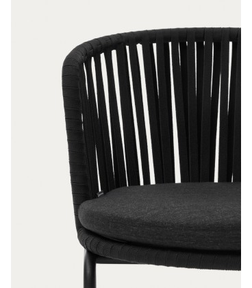 Saconca Садовый стул из шнура и стали с черной окраской