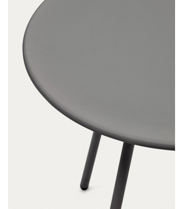 Montjoi Круглый уличный стол из стали с серой отделкой Ø 70 см