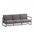 Comova Уличный 3-х местный диван темно-серый с черным алюминиевым каркасом 222 см