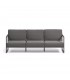 Comova Уличный 3-х местный диван темно-серый с черным алюминиевым каркасом 222 см