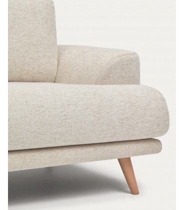 Karin 3-местный диван белого цвета с ножками из массива бука 231 см