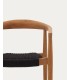 Ydalia Садовый стул из натурального тика и черной веревки