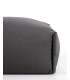 Пуф Square темно-серого цвета для садового модульного дивана 101 x 101 см
