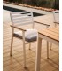 Bona Уличный стул из алюминия в белой отделке и массива тикового дерева