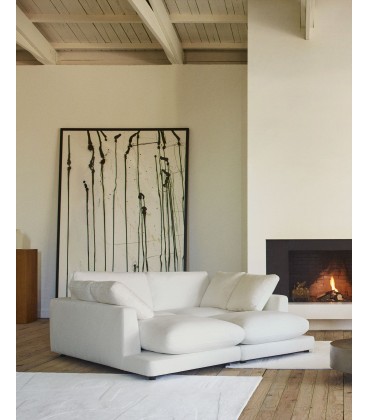 Gala 3-х местный диван с двойным шезлонгом белого цвета 210 см