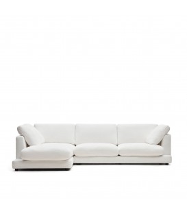 Gala 4-местный диван с левым шезлонгом белый 300 см