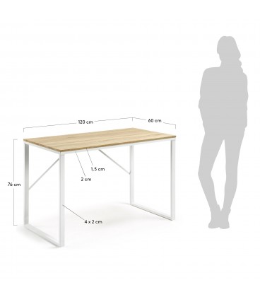 Письменный стол Lisbet 120x60 металл белый