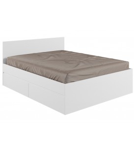 Двуспальная кровать Мадера 160х200 белый эггер