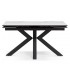 Керамический стол Бронхольм белый мрамор / черный