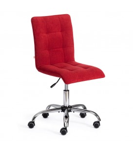 Кресло офисное ZERO, флок бордовый 10