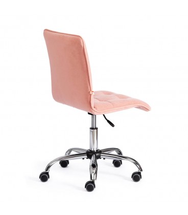 Кресло офисное ZERO, флок розовый