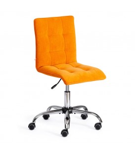 Кресло офисное ZERO, флок оранжевый 18