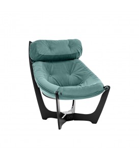 Кресло для отдыха Модель 11, венге, ткань велюр, V43 зеленый